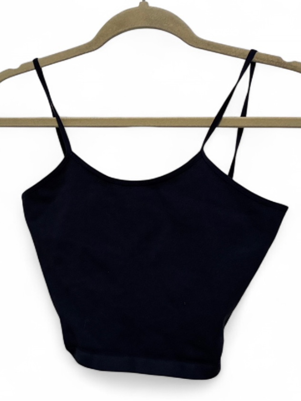Free People Movement Tighten Up Dark Blue Crisscross Straps Crop Top